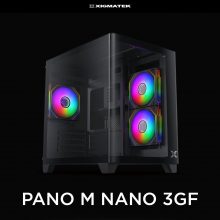 Vỏ case Xigmatek PANO M NANO 3GF Black - EN45523 (m-ATX, Sẵn 3 fan RGB, Max 7 fan, Rad 240)