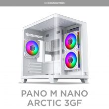 Vỏ case Xigmatek PANO M NANO 3GF Arctic - EN45530 (m-ATX, Sẵn 3 fan RGB, Max 7 fan, Rad 240)