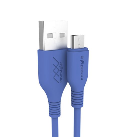 CÁP USB-A TO MICRO USB INNOSTYLE JAZZY IAB120 màu xanh dương (2A, 10W)