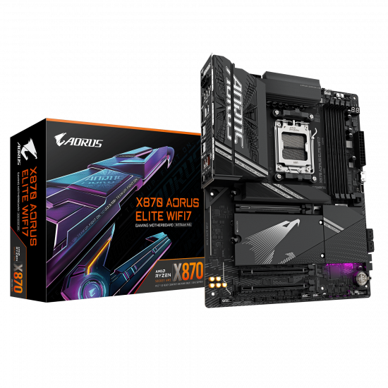 Mainboard Gigabyte X870 AORUS ELITE WIFI7 (AM5, 4x DDR5, HDMI, USB4, M.2 PCIe 5.0, ATX)