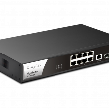 Switch Quản Lý 10 Port DrayTek VigorSwitch G2100 Layer 2+ Managed (8x RJ45 + 2x SFP Gigabit, 1x Console)