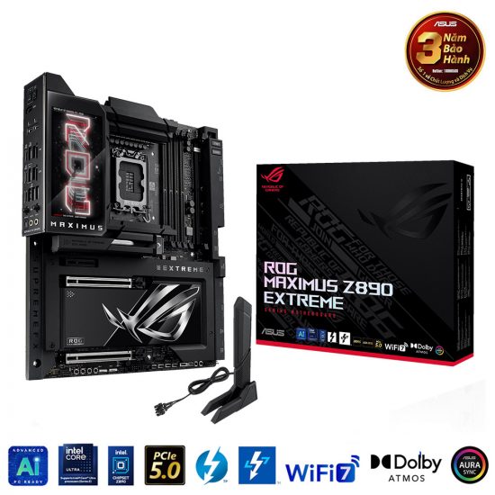 Mainboard Asus ROG MAXIMUS Z890 EXTREME (LGA 1851, 4x DDR5, HDMI, Thunderbolt 5, M.2 PCIe 5.0, WiFi 7, 2x LAN, E-ATX)