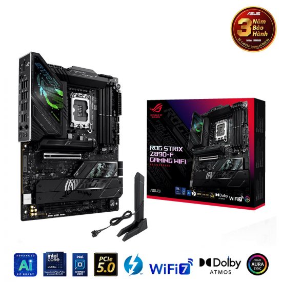 Mainboard Asus ROG STRIX Z890-F GAMING WIFI (LGA 1851, 4x DDR5, HDMI, Displayport, Thunderbolt 4, M.2 PCIe 5.0, WiFi 7, ATX)