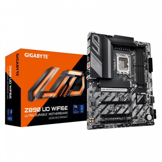 Mainboard Gigabyte Z890 UD WIFI6E (LGA 1851, 4x DDR5, USB4, Displayport, M.2 PCIe 5.0, ATX)