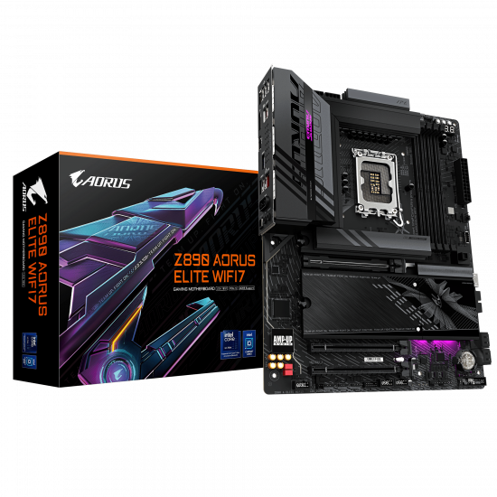 Mainboard Gigabyte Z890 AORUS ELITE WIFI7 (LGA 1851, 4x DDR5, Thunderbolt 4, Displayport, M.2 PCIe 5.0, ATX)