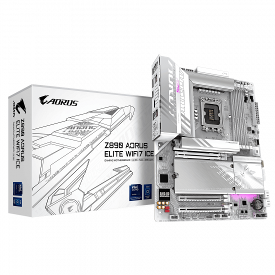 Mainboard Gigabyte Z890 AORUS ELITE WIFI7 ICE (LGA 1851, 4x DDR5, Thunderbolt 4, Displayport, M.2 PCIe 5.0, ATX)