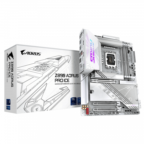 Mainboard Gigabyte Z890 AORUS PRO ICE (LGA 1851, 4x DDR5, Thunderbolt 4, M.2 PCIe 5.0, WiFi 7, ATX)