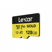 Thẻ nhớ MicroSDXC 128GB Lexar Professional GOLD 280MB/s (LMSGOLD128G-BNNNG) UHS-II, V60, U3, A1