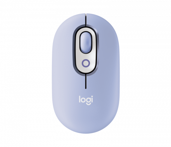 Chuột Không Dây Logitech POP Mouse With Emoji - Màu Tím Nhạt (Lilac) (910-007403)