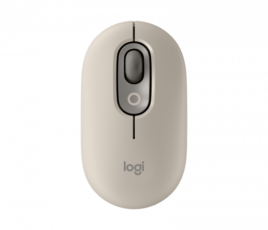 Chuột Không Dây Logitech POP Mouse With Emoji - Màu Nâu Cát (Mist Sand) (910-006622)