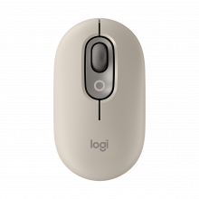 Chuột Không Dây Logitech POP Mouse With Emoji - Màu Nâu Cát (Mist Sand) (910-006622)