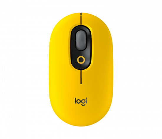 Chuột Không Dây Logitech POP Mouse With Emoji - Màu Vàng Đen (Blast Yellow) (910-006514)