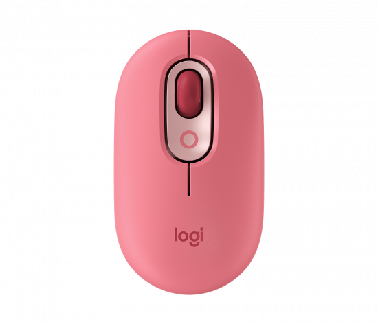 Chuột Không Dây Logitech POP Mouse With Emoji - Màu Hồng Đỏ (Heartbreaker Rose) (910-006516)