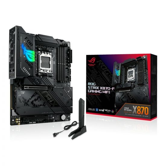 Mainboard Asus ROG STRIX X870-F GAMING WIFI (AM5, 4x DDR5, HDMI, Displayport, USB4, M.2 PCIe 5.0, WiFi 7, ATX)