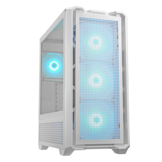 Vỏ case Cougar MX600 RGB White (Full Tower, E-ATX, Sẵn 4 fan RGB, Max 9 fan, Rad 360, USB-C)