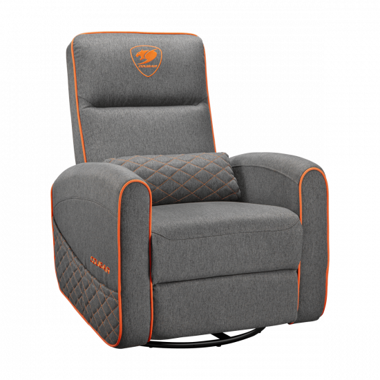 Ghế Sofa Gaming Cougar Fidom Gray (Vải Linen, Có Kê Chân, Ngả Lưng + Xoay) (CGR-FDF-GRO)