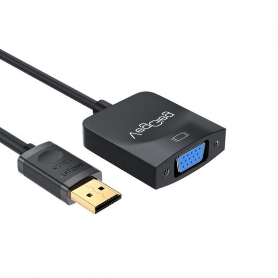 Đầu Chuyển DisplayPort DP Sang VGA 20CM VegGieg V-Z615 Màu Đen