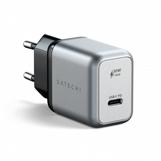 Củ Sạc Satechi USB-C GaN PD 30W (Đầu Cắm Tròn EU) (ST-UC30WCM-EU)