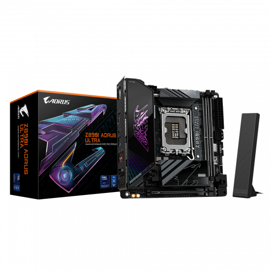 Mainboard Gigabyte Z890I AORUS ULTRA (LGA 1851, 2x DDR5, Thunderbolt 4, Displayport, HDMI, M.2 PCIe 5.0, WiFi 7, Mini-ITX)