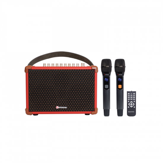 Loa Karaoke Sumico BELLA 42 Red (100W, Pin 8 giờ, Bluetooth 5.0, AUX)