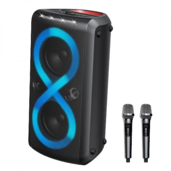 Loa Karaoke Di Động Monster Cycle (160W, Bluetooth / AUX / USB / TF Card / Karaoke, Pin 7 giờ, IPX5, Led RGB, Kèm 2 micro không dây)