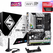 Mainboard ASRock Z790 Steel Legend WiFi (LGA 1700, 4x DDR5, HDMI, Displayport, M.2 PCIe 5.0, WiFi 6E, ATX)