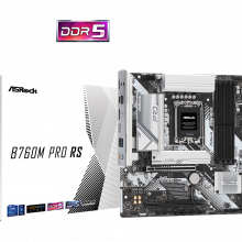 Mainboard ASRock B760M Pro RS (LGA 1700, 4x DDR5, HDMI, Displayport, M.2 PCIe 4.0, m-ATX)