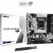 Mainboard ASRock B760M Pro RS/D4 WiFi (LGA 1700, 4x DDR4, HDMI, Displayport, M.2 PCIe 4.0, WiFi 6E, m-ATX)