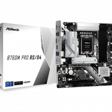 Mainboard ASRock B760M Pro RS/D4 (LGA 1700, 4x DDR4, HDMI, Displayport, M.2 PCIe 4.0, m-ATX)