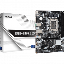 Mainboard ASRock B760M-HDV/M.2 D4 (LGA 1700, 2x DDR4, HDMI, Displayport, VGA, M.2 PCIe 4.0, m-ATX)