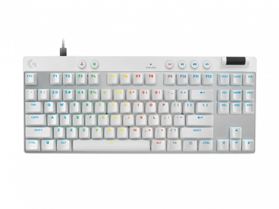 Bàn Phím Cơ Gaming Có Dây Logitech PRO X TKL RAPID White (920-013243) (Switch Analog từ tính, Rapid Trigger)