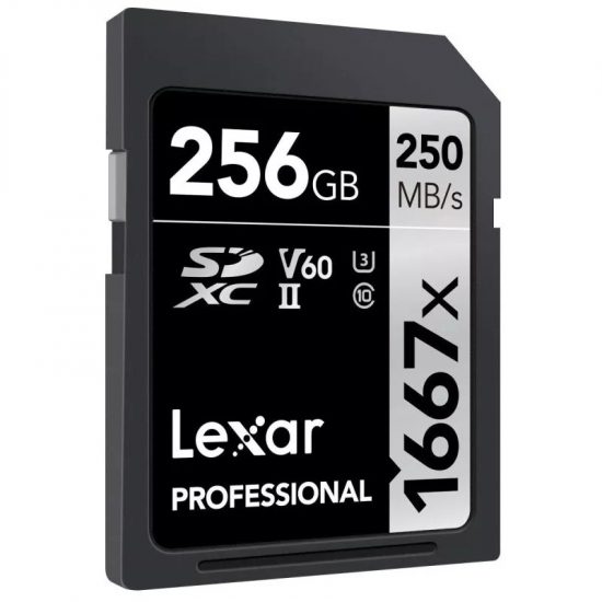 Thẻ nhớ SDXC 256GB Lexar Professional 1667x UHS-II, V60, U3 (SILVER Series) (LSD256CB1667)