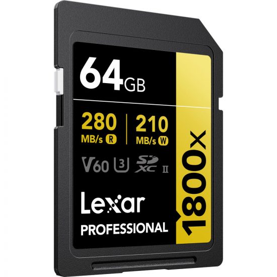 Thẻ nhớ SDXC 64GB Lexar Professional 1800x UHS-II, U3, V60 (GOLD Series) (LSD1800064G-BNNNG)