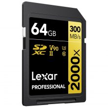 Thẻ nhớ SDXC 64GB Lexar Professional 2000x UHS-II, U3, V90 (GOLD Series) (LSD2000064G-BNNNG)