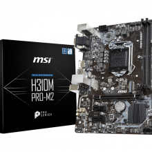 Mainboard MSI H310M PRO-M2 (LGA 1151v2, 2x DDR4, HDMI, VGA, DVI, M.2 PCIe 2.0)