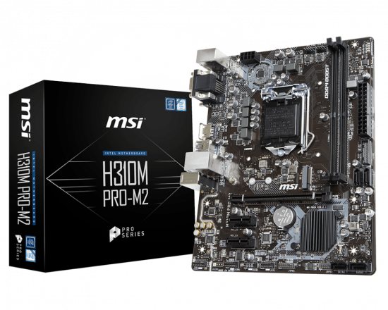 Mainboard MSI H310M PRO-M2 (LGA 1151v2, 2x DDR4, HDMI, VGA, DVI, M.2 PCIe 2.0)