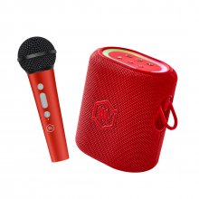 Loa Karaoke Di Động Alpha Works SONIK Plus Red (20W, Bluetooth 5.3, AUX, Pin 6 giờ, Led RGB, Kèm 1 micro không dây)