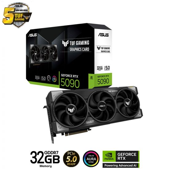 Card màn hình VGA ASUS TUF Gaming GeForce RTX 5090 32GB GDDR7 (TUF-RTX5090-32G-GAMING)