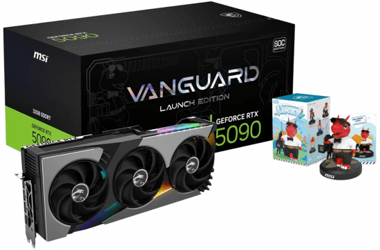 Card màn hình VGA MSI GeForce RTX 5090 32G VANGUARD SOC LAUNCH EDITION GDDR7