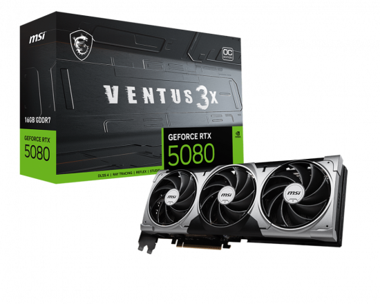 Card màn hình VGA MSI GeForce RTX 5080 16G VENTUS 3X OC GDDR7