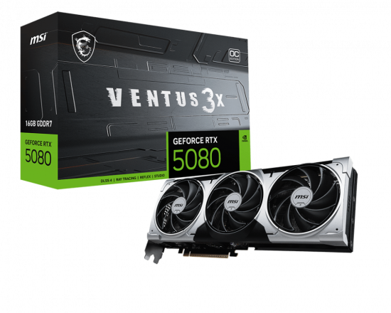 Card màn hình VGA MSI GeForce RTX 5080 16G VENTUS 3X OC PLUS GDDR7