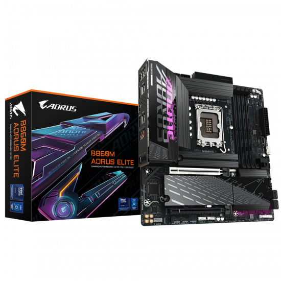 Mainboard Gigabyte B860M AORUS ELITE (LGA 1851, 4x DDR5, USB4, Displayport, HDMI, M.2 PCIe 5.0, m-ATX)