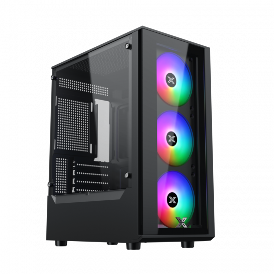 Vỏ case Xigmatek MYX 3F Black - EN45950 (m-ATX, Sẵn 3 fan RGB, Max 8 fan, Rad 240)