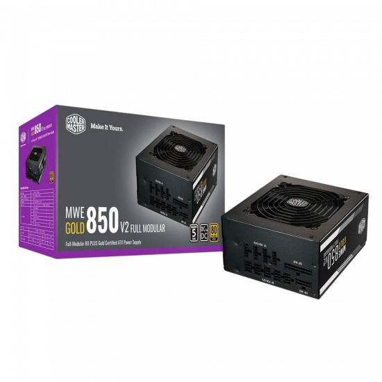 Bộ Nguồn Máy Tính CoolerMaster MWE GOLD 850 V2 ATX 3.1, 850W, PCIe 5.1, 80 Plus Gold, Full Modular (MPE-8501-AFAAG-3EEU)