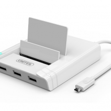 Bộ chia docking Micro USB sang Hub USB 3 Port 2.0 + Lan + OTG Unitek Y-2175