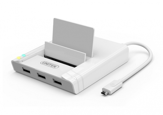 Bộ chia docking Micro USB sang Hub USB 3 Port 2.0 + Lan + OTG Unitek Y-2175