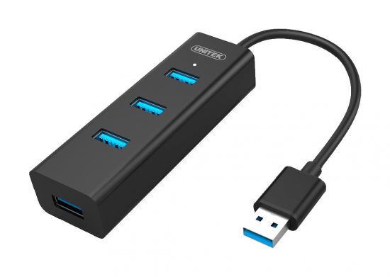 Hub USB 4 port 3.0 Unitek Y3089 Black ( cáp 0.6m)