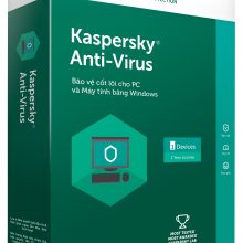 PHẦN MỀM DIỆT VIRUS BẢN QUYỀN KASPERSKY ANTIVIRUS 1USER 1YEAR