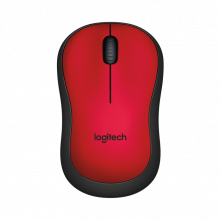 Chuột Không Dây Logitech M221 SILENT RED (3 nút, 1000dpi, 1 Pin AA, Màu đỏ)