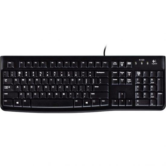 Bàn phím văn phòng có dây Logitech K120, màu Đen, kết nói USB